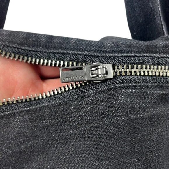 Athleta Jeans Black High Rise Skinny Sculptek Ankle Zippers Size 10 - Picture 7 of 10